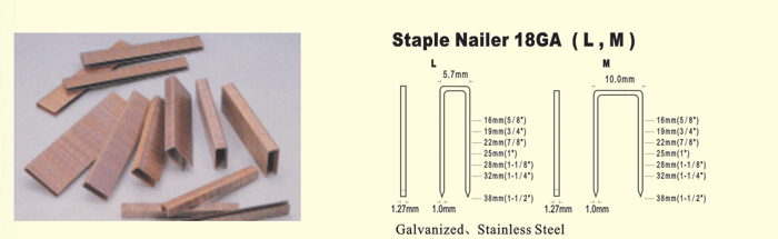 Staple Nailer 18GA (L, M)
